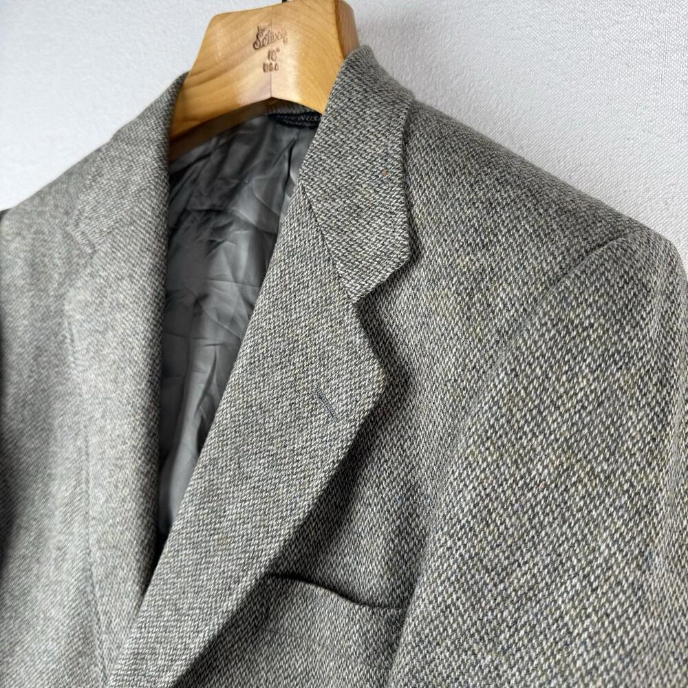 90’s Vtg The Andover Shop Herringbone Wool Blazer Sport Coat Mens 42 21”x30” USA - Picture 4 of 9